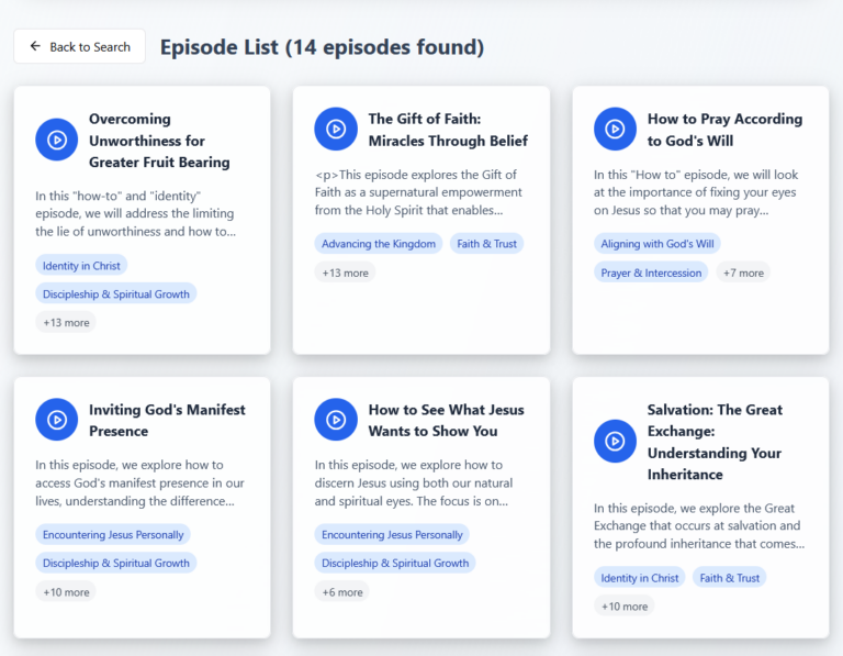 Episode choices will populate.