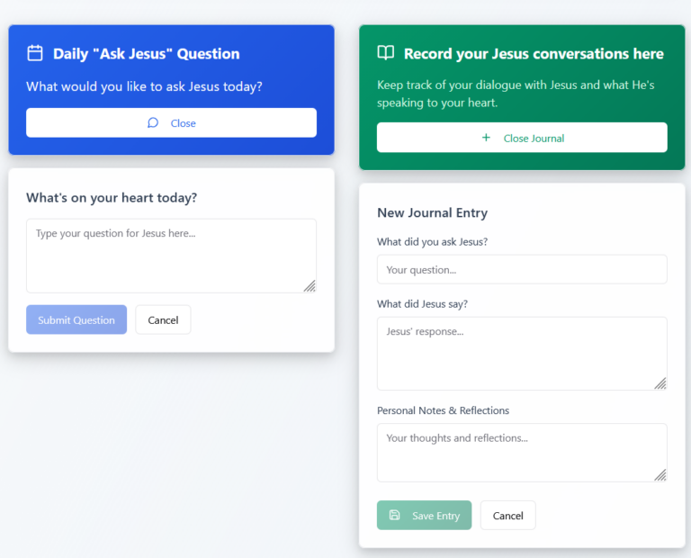 In app journal feature